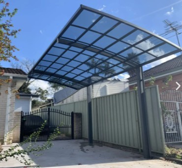 Massive Pergola Fixtures and Cantilever Carport Sale 