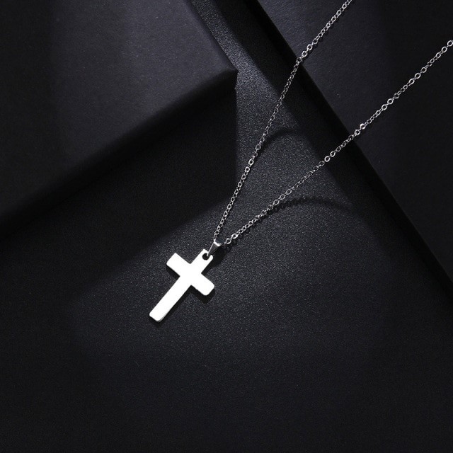 Minimalist Stainless Steel Holy Cross Necklace