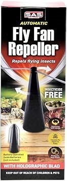SAS Pest Control Fly and Insect Repellent Fan, Black