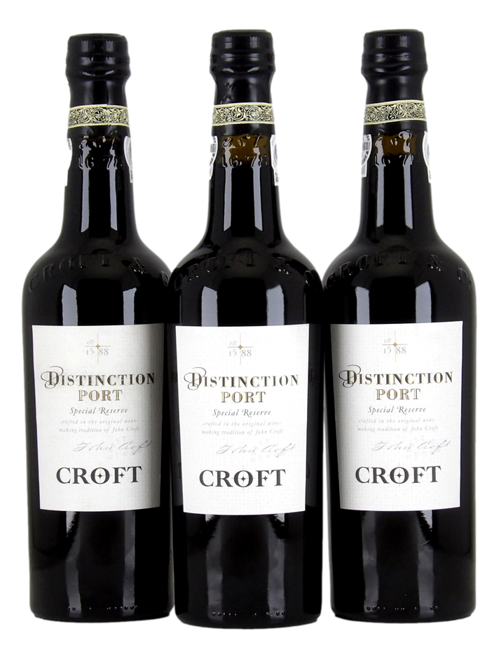 CROFT'S Distinction Special Reserve NV (3x 750mL), Oporto. 5* Prov