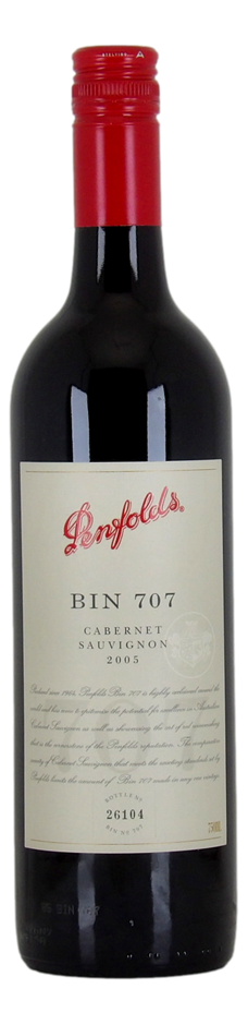 Penfolds Bin 707 2005 (1x 750mL), South Australia. 5* Prov