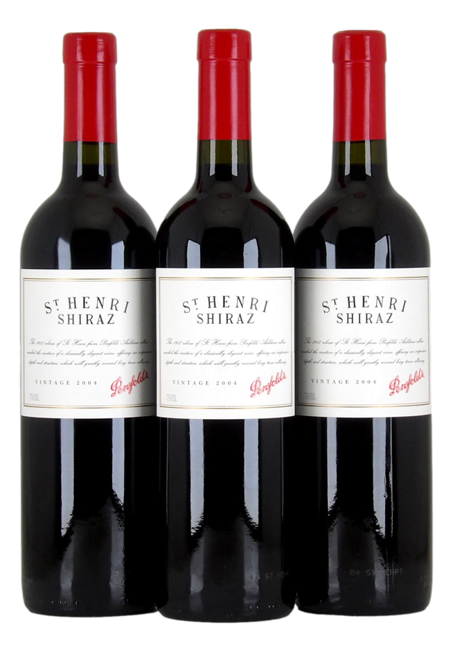 Penfolds St. Henri Shiraz 2004 (3x 750mL), South Australia. 5* Prov
