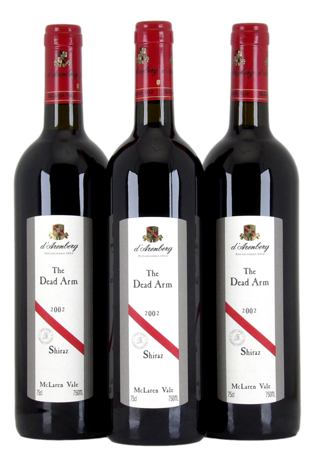 d`Arenberg Wines The Dead Arm Shiraz 2002 (3x 750mL), McLaren Vale. 5* Prov