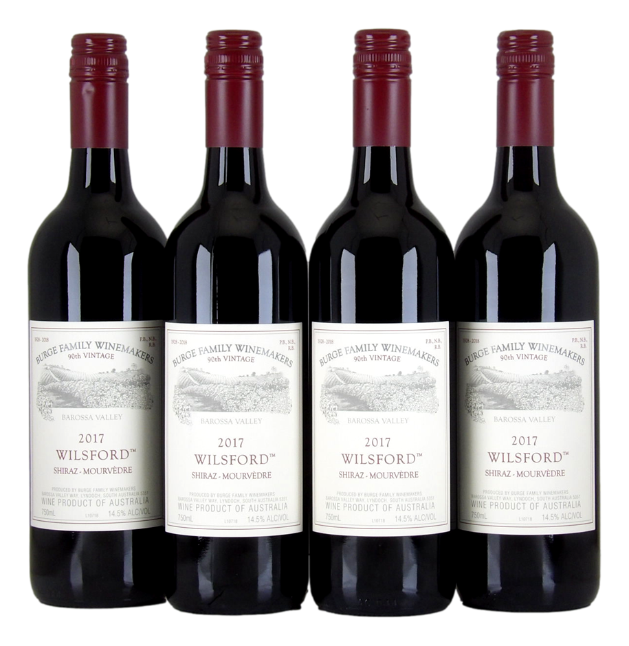BURGE FAMILY WINEMAKERS Wilsford 2017 (4x 750mL), Barossa Valley. 5* Prov