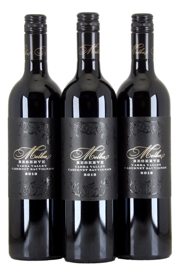 DE BORTOLI Melba Reserve Cabernet 2013 (3x 750mL), Yarra Valley. 5* Prov