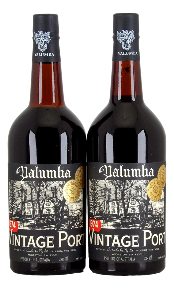 YALUMBA Vintage Port 1974 (2x 738mL), Barossa Valley. 5* Prov