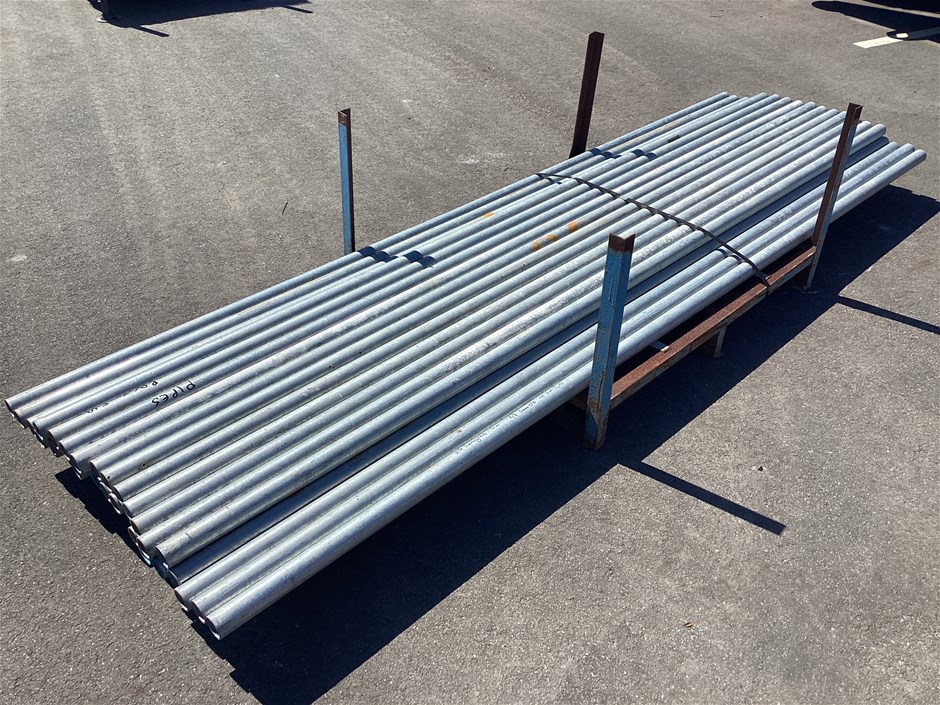 <p>Steel Cage Containing Black Pipe</p>