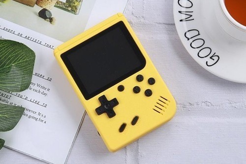 KOGAN Retro Handheld Game Console with 500 Classic Games (Yellow), Video Ga