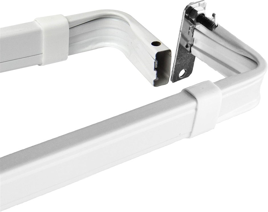 2 x Rod Desyne Lockseam 2" Clearance Curtain Rods 18-28 inch.