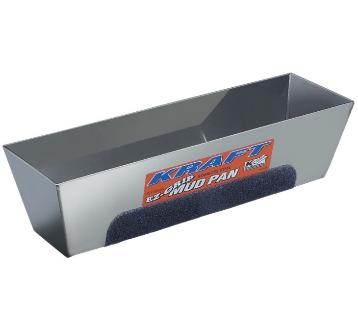 2 x KRAFT 10" EZ-Grip Stainless Steel Mud Pans.