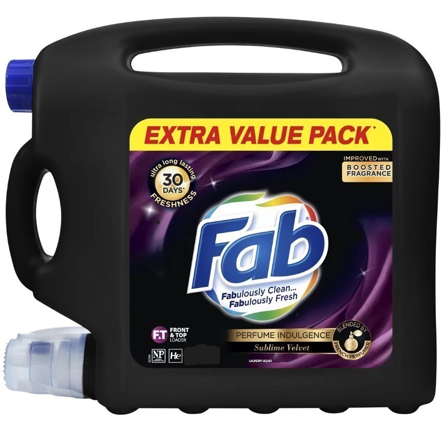 FAB Perfume Indulgence Liquid Laundry Detergent, Sublime Velvet, 6.6L.