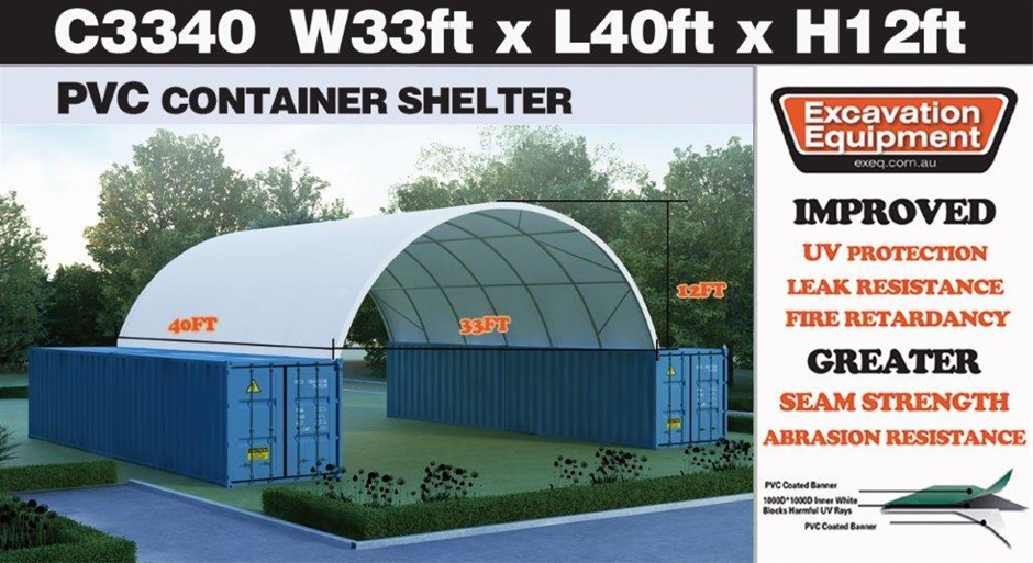 Heavy duty 40ft Container Shelter (Unused)