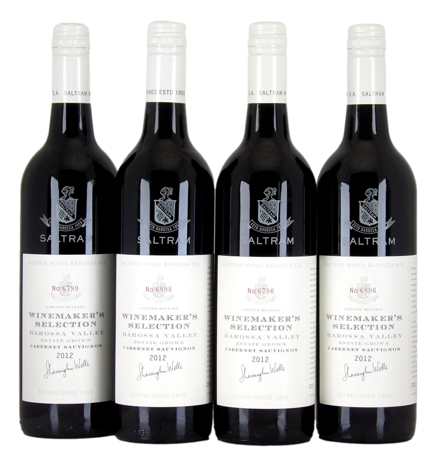 Saltram Winemakers Selection Cabernet Sauvignon 2012 (4x 750mL), Barossa