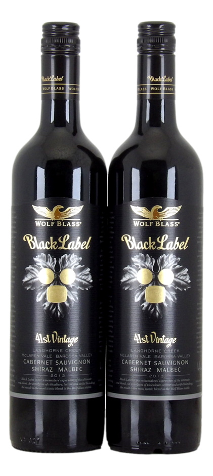 Wolf Blass Black Label Cabernet, Shiraz, Malbec 2013 (2x 750mL), Barossa