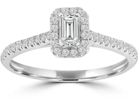 9K WHITE GOLD 0.50CT HI I1 DIAMOND RING