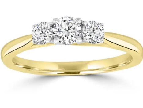 9K Yellow GOLD 0.50CT HI I1 DIAMOND RING