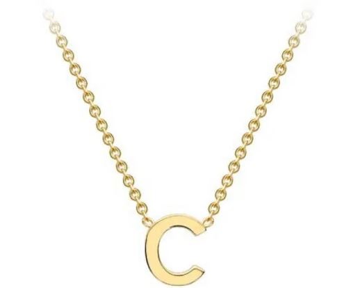 #1 9k Yellow Gold Initial 'C' Necklace 38+5cm