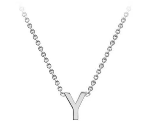 #1 9k White Gold Initial 'Y' Necklace 38+5cm