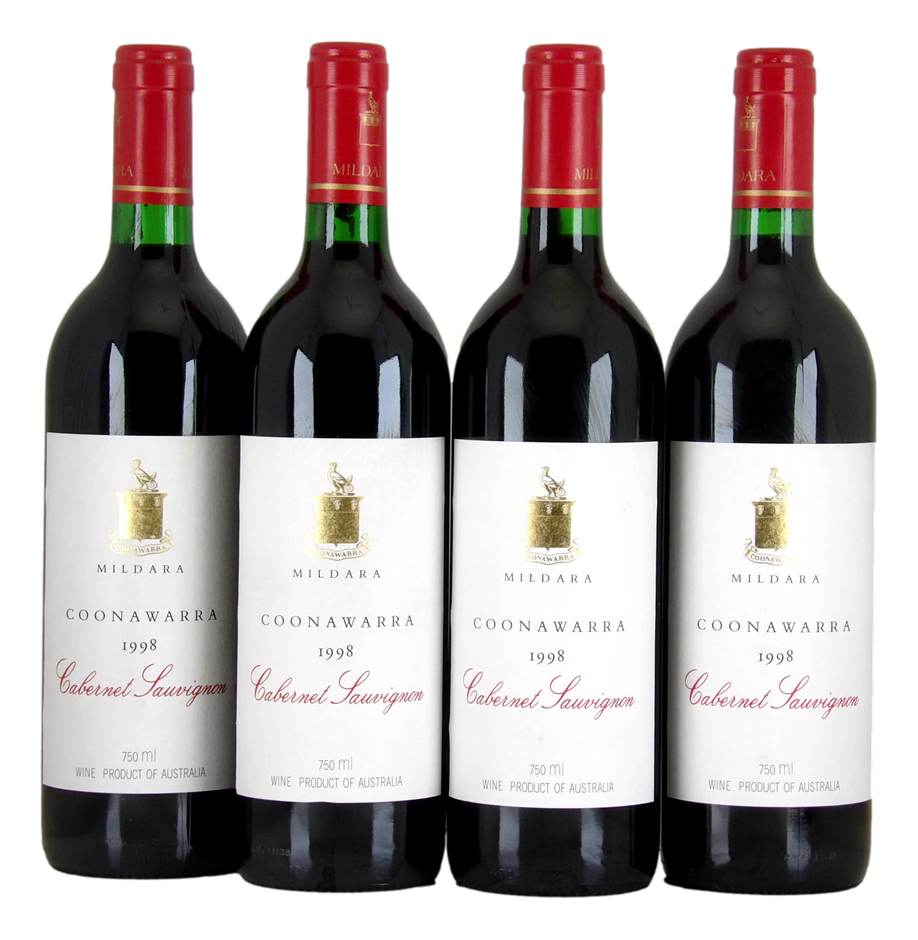 Mildara Cabernet Sauvignon 1998 (4x 750mL)