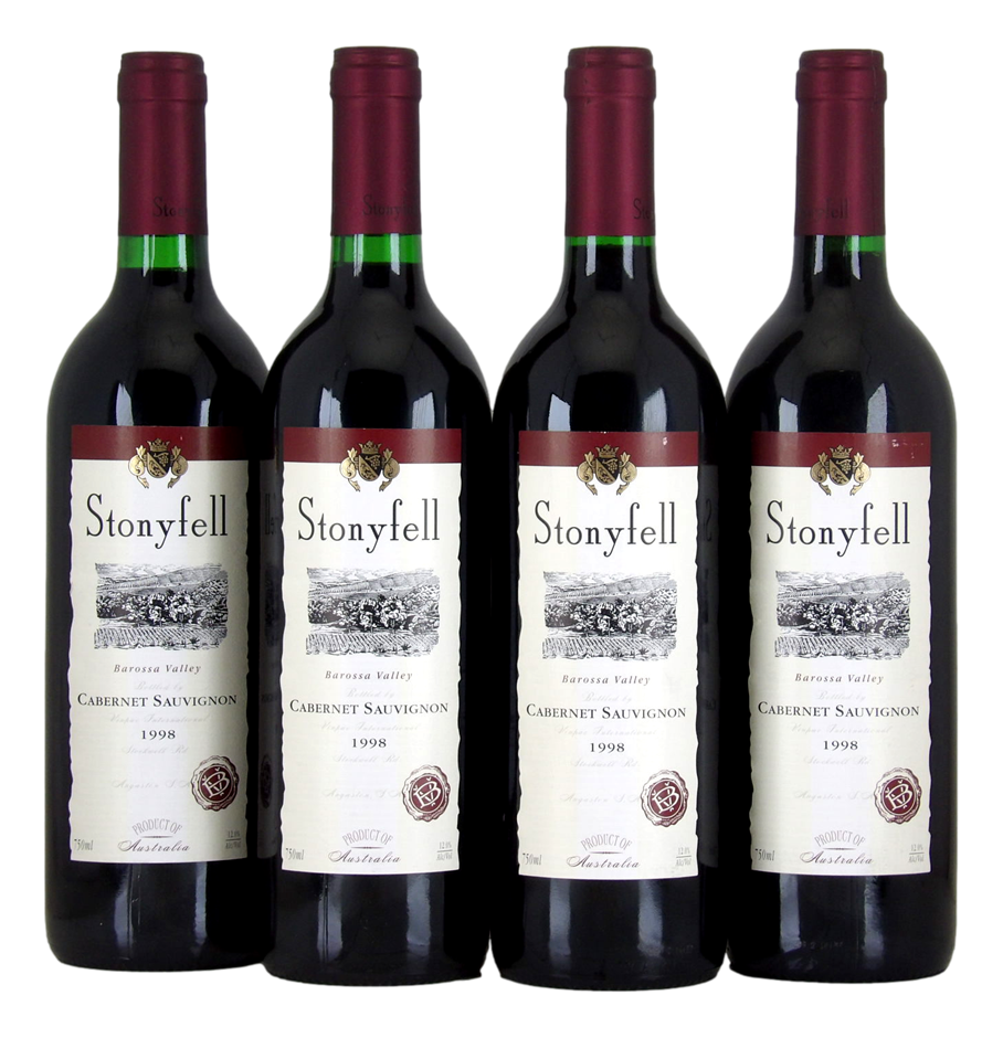 Stoneyfell Barossa Cabernet Sauvignon 1998 (4x 750mL)