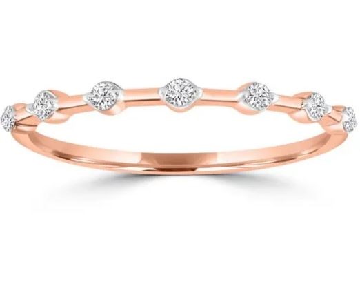 9K ROSE GOLD 0.10CT HI I1 DIAMOND RING