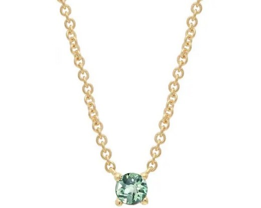 9k Yellow Gold Alexandrite Claw Necklace 40-45cm