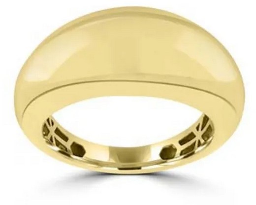 9K Yellow Gold SOLID DOMED RING
