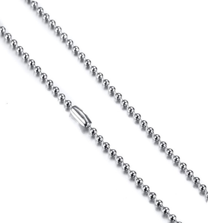 Stainless Steel 2mm Men' Ball Chain Necklace 58cm