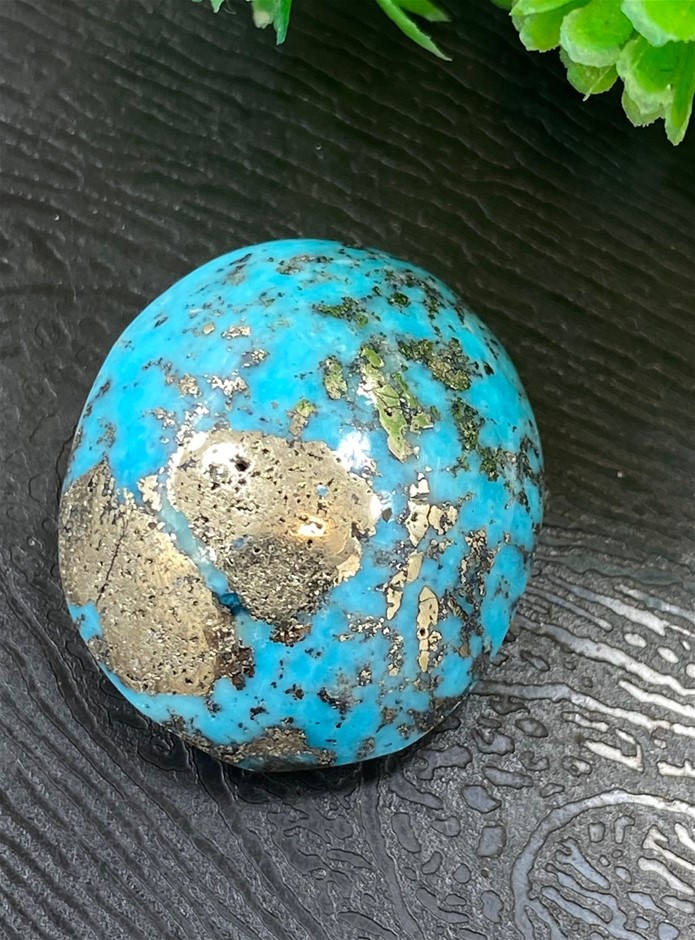 36.80 CT Quality Natural Pyrite Turquoise