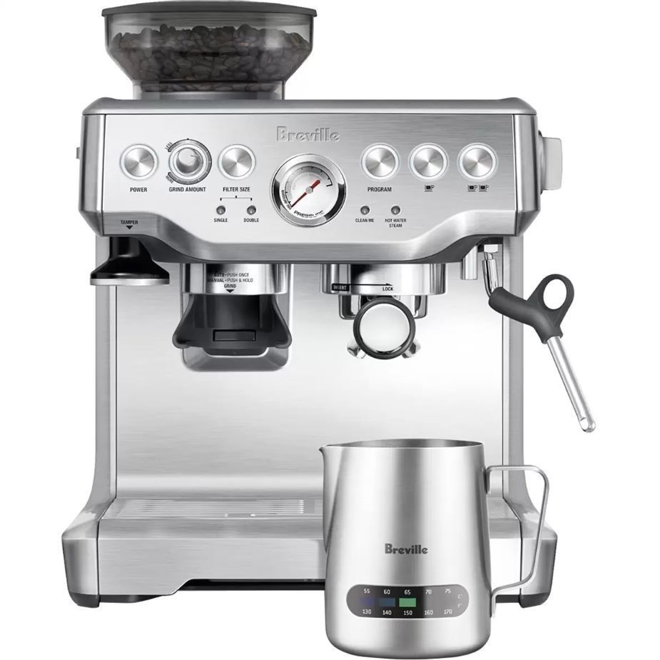 BREVILLE Barista Express Coffee Machine, Model BES875BSS, Stainless Steel S
