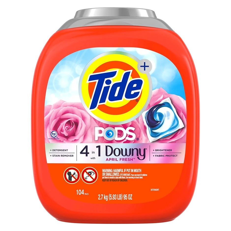 TIDE 104pc Pods, Downy April Fresh, 2.78kg.
