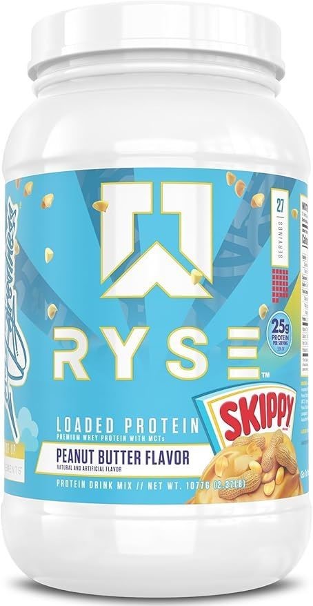RYSE Loaded Protein Powder, Skippy Peanut Butter Flavour, 907g.