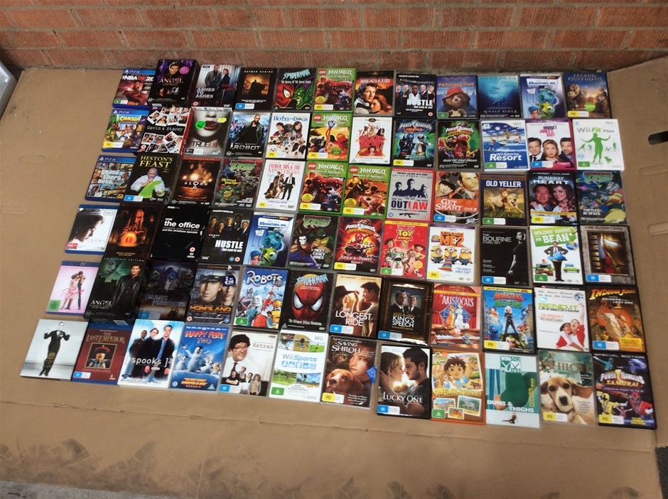 Mixed Different types of movie DVDs (Lot of 72) Auction (0025-2576372 ...