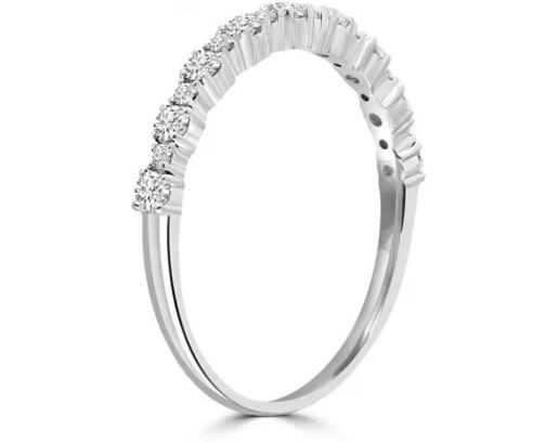9K WHITE GOLD 0.33ct HI I1 DIAMOND RING