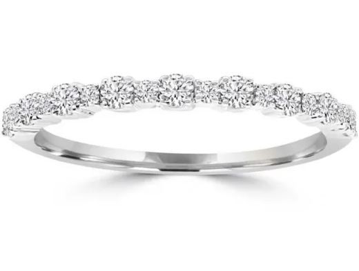 9K WHITE GOLD 0.33ct HI I1 DIAMOND RING