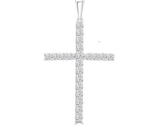 9K WHITE GOLD 0.50CT HI I1 DIAMOND PENDANT