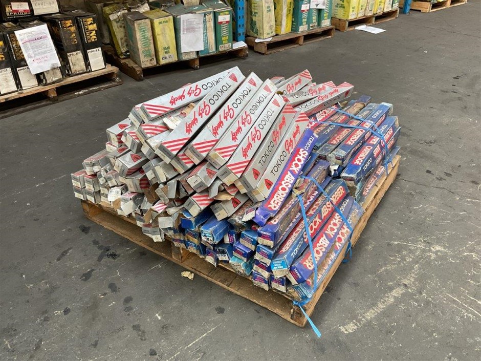 Pallet of Tokico Gas Shocks, Shock Absorbers & Strut Cartridges