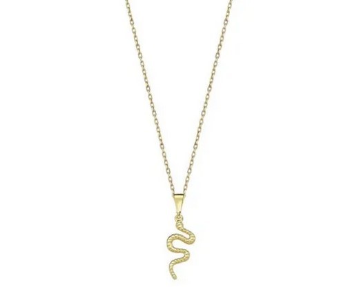 9K YELLOW GOLD SNAKE NECKLACE 40-45cm
