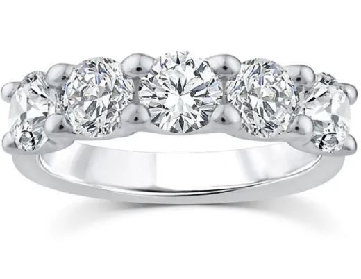 9K WHITE GOLD 2.00ct F VS LAB DIAMOND RND ANNIVERSARY BAND