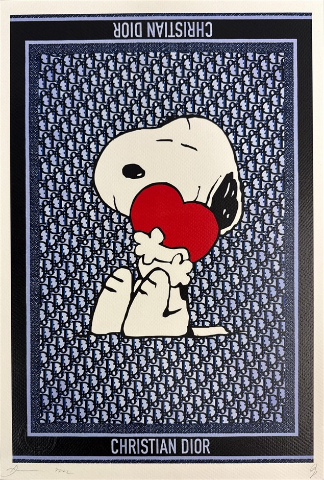 Death NYC Signed Street Art "Snoopy/Dior Style" Artist Proof