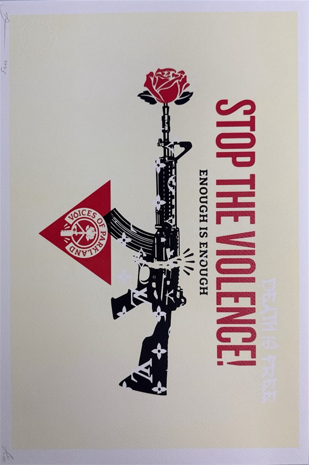 Death NYC Signed Street Art Print "Enough is Enough" Limited Edition