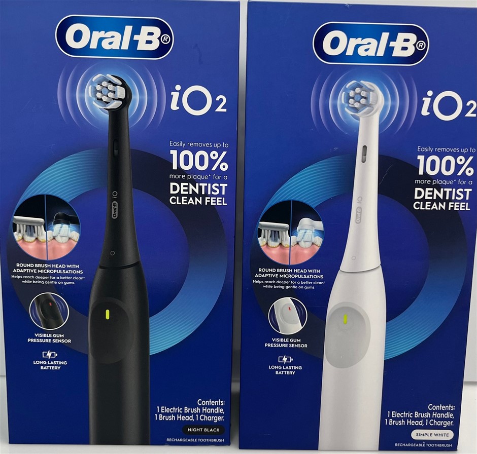2 x ORAL-B iO2 Electric Toothbrushes