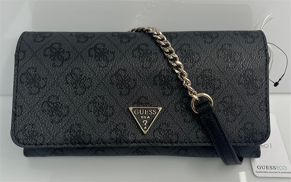 GUESS Signature Print Noelle II Mini Wallet/Shoulder Bag