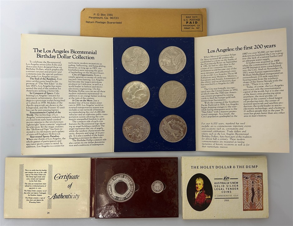 THE PERTH MINT 1988 The Holey Dollar & The Dump Silver Coin Set
