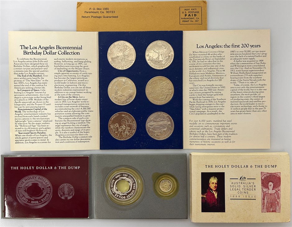 THE PERTH MINT 1989 The Holey Dollar & The Dump Silver Coin Set