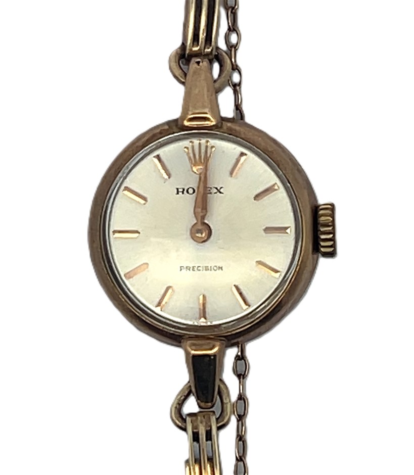 Vintage ROLEX PRECISION Ladies 9ct Gold Watch