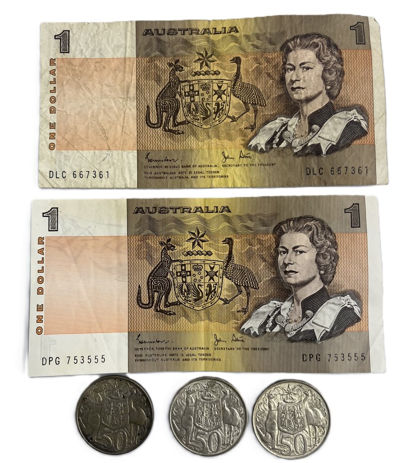 3 x 1966 Australian 50 Cent Coin