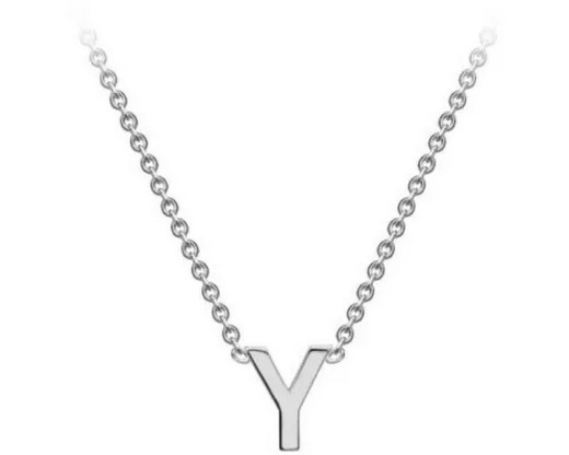 #1 9K WHITE GOLD INITIAL 'Y' NECKLACE 38+5cm