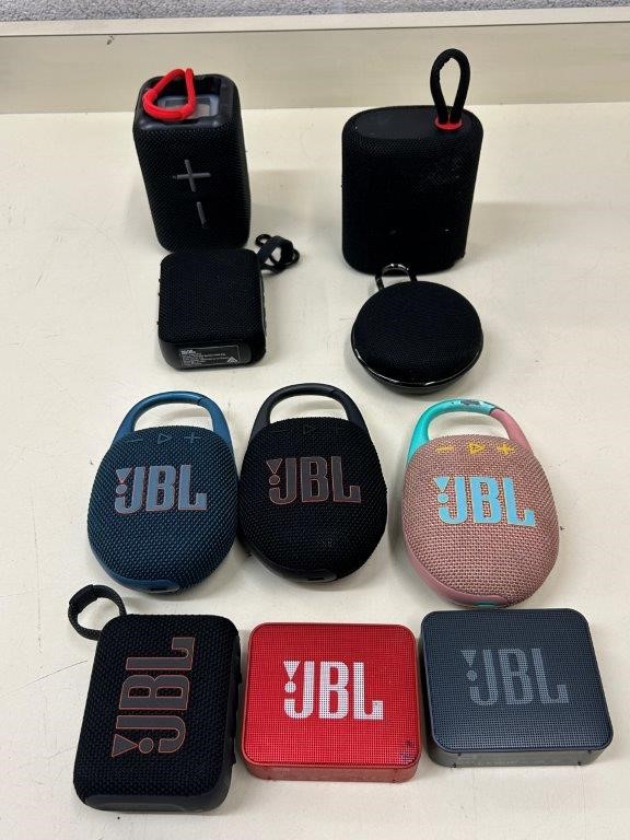 10 x Assorted brands bluetooth speakers