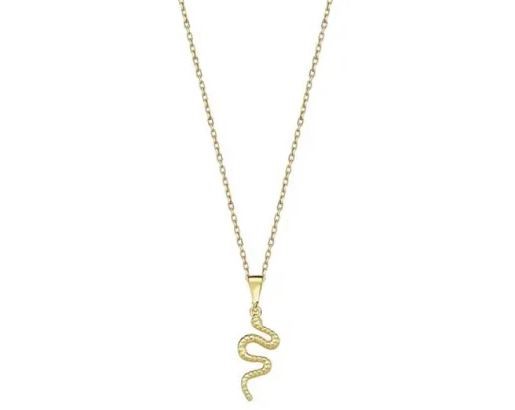 9K YELLOW GOLD SNAKE NECKLACE 40-45cm